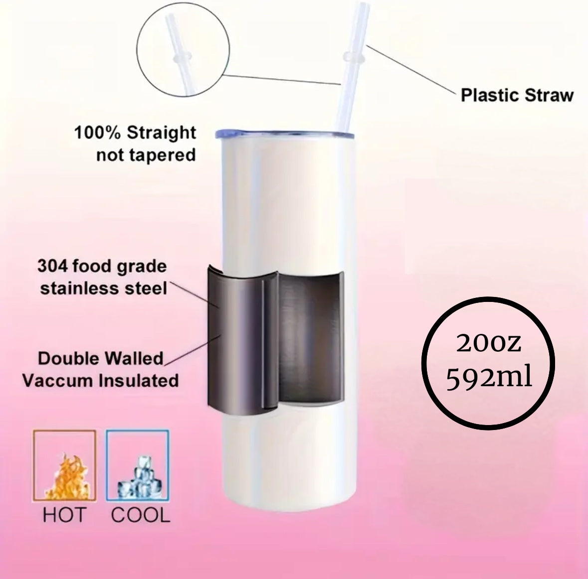 Gold Drip Textured 20oz Skinny Tumbler