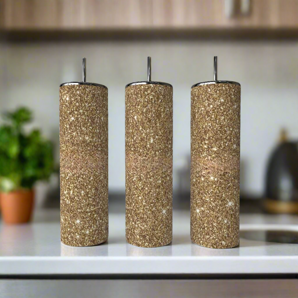 Gold Shimmer 20oz Skinny Tumbler