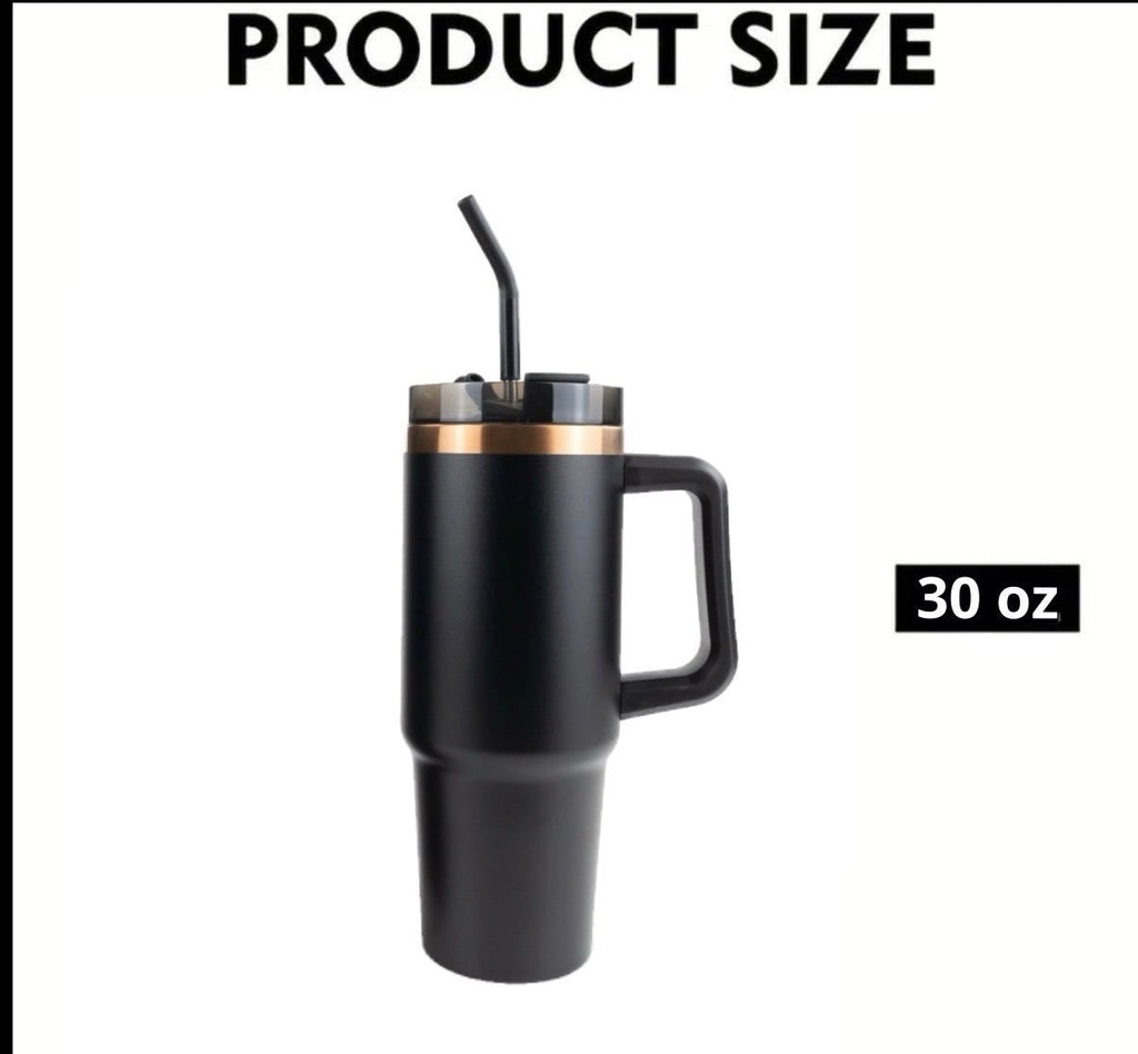 Black & Gold Signature Laser Engraved Tumbler