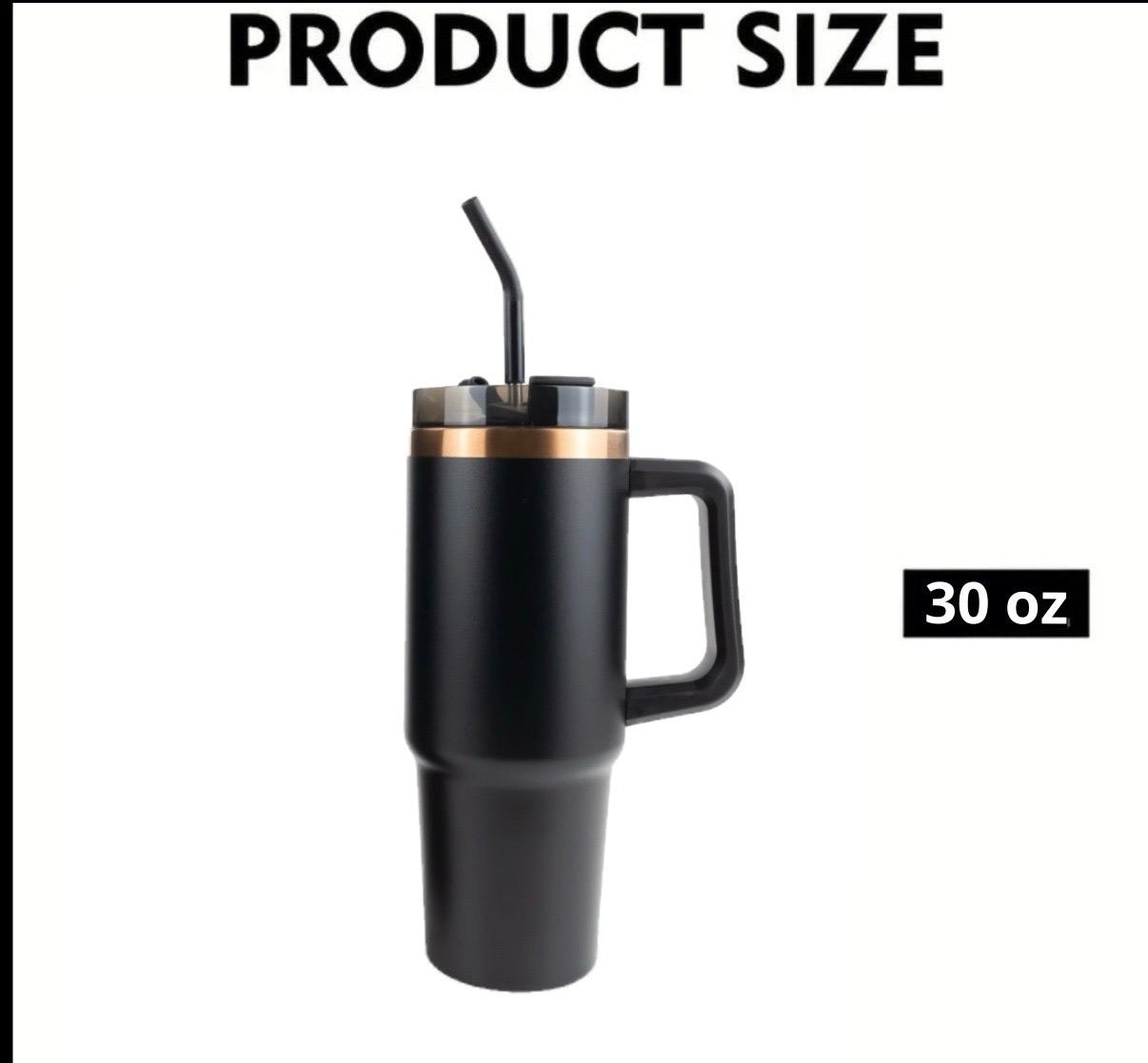 Black & Gold Signature Laser Engraved Tumbler
