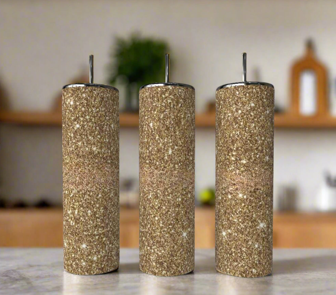 Gold Shimmer 20oz Skinny Tumbler
