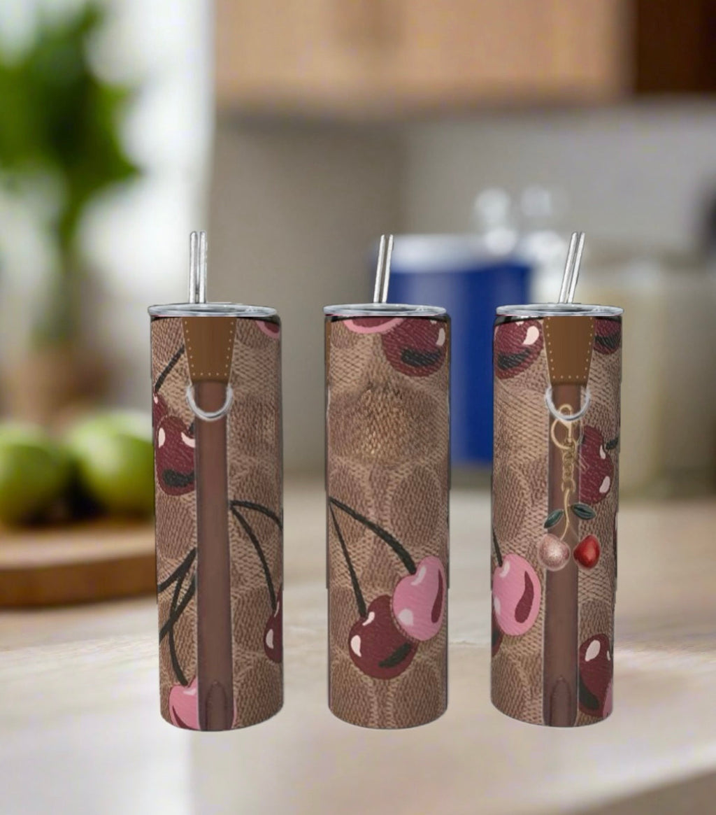 Cherry Strap 20oz Skinny Tumbler