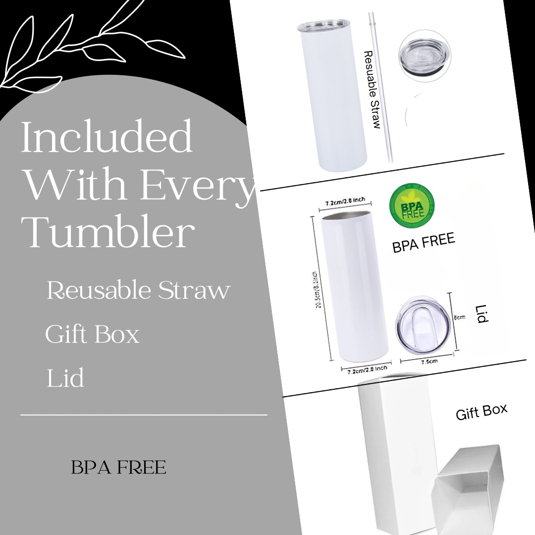 Silver Shimmery Tumbler with Matching Lid - Luxe Bundle
