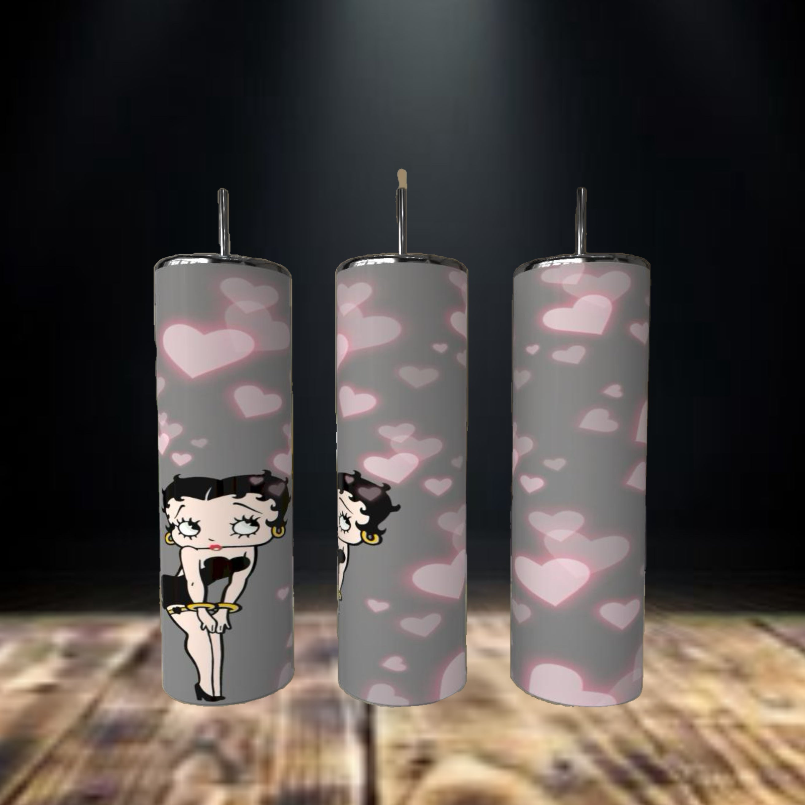 Betty Heart 20oz Skinny Tumbler